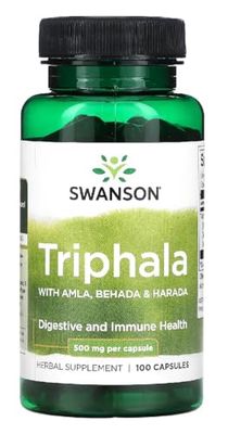 Swanson - THIPHALA 500 mg | Apoyo Tradicional Ayurvédico para la Digestión - 100 Cápsulas