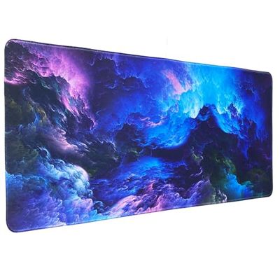 Hosimoln Qicaiyun004 Gaming-muismat, grote muismat, afmetingen 80 x 30 cm, dikte 3 mm, premium gestructureerde antislip en waterdichte computermuismat met genaaide randen voor gaming/kantoor/thuis