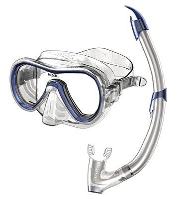 SEAC Set Giglio Valve, Set de Snorkel con máscara subacuática y Tubo con válvula para la Purga de Agua para Adultos