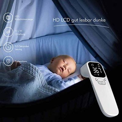 Bfsat xs005 Fieberthermometer Kontaktlos Baby Stirn Thermometer -Digital Infrarot Thermoscan mit Sofortige Messung Fieberalarm
