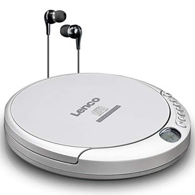 Lenco CD de 201SI Lenco CD de 201SI leitor de CD/MP3 Player it Anti Schock e função de carregamento cor branca