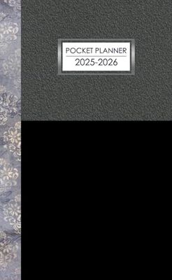Pocket Planner 2025-2026: Black and Grey Classic. Small Size 2 Year Schedule Organizer for Men.