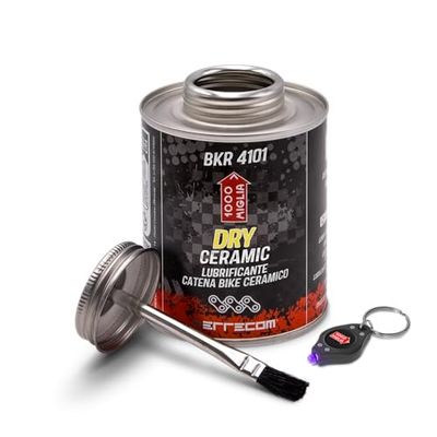 1000 Miglia BKR 4101 CERAMIC DRY Lube Bike Chain for Dry and Dusty Weather Conditions - 400 ml, fluorescent and scented formula, All-In-One Can, Brush included