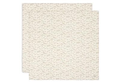 Jollein 535-852-67044 Mulldoekjes/Swaddle Set van 2 Dieren Nougat/beige (115x115 cm)