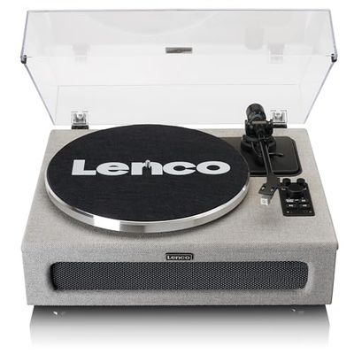 Platine Vinyle lenco Ls-440Gy - Bluetooth, 4 Haut-Parleurs Intégrés, 33 et 45 Tours - Grise