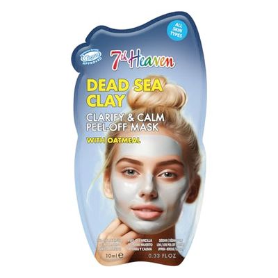 7th Heaven Dead Sea Clay Peel Off Face Mask with Oatmeal, Clarify and Calm Vegan Peel Off Mask - Genuine 7th Heaven Face Masks Skincare