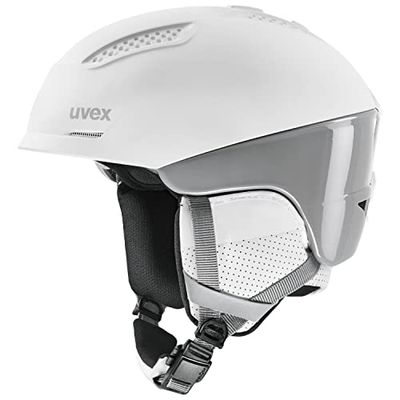 uvex ultra pro - skihelm voor dames en heren - individueel passysteem - magneetsluiting - white/grey - 51-55 cm