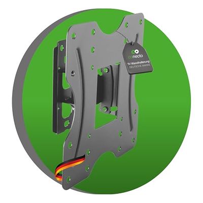 conecto TV-väggfäste, lutbar och svängbar universell hållare, max. VESA 200 x 200 mm, för 23–42 tum platt och böjd hälskärm upp till 30 kg, svart