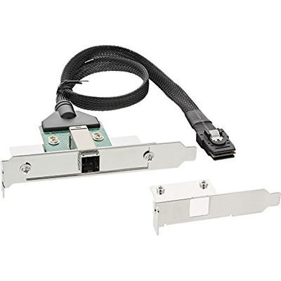 InLine 27658B SAS HD slotplaat met kabel (PCI, extern SFF-8644 op intern SFF-8087, 0,5 m)