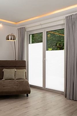 Klemmfix K-home plissado, cor branca, tamanho 65 x 210 cm