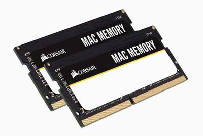 Corsair Mac Memory SODIMM 16GB (2x8GB) DDR4 2666MHz CL18 Memory for Mac Systems, Apple Qualified - Black