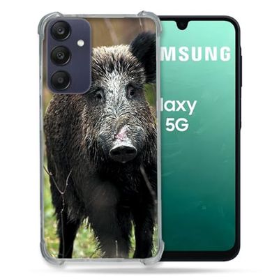 Cokitec Custodia rinforzata per Samsung Galaxy A16 5G Caccia Cinghiale Legno