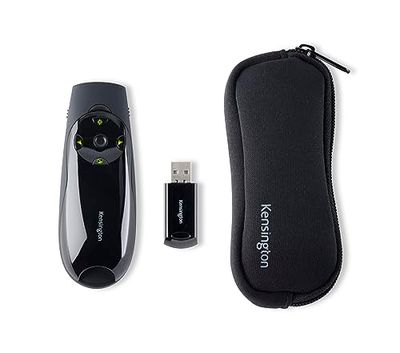 Kensington K72426EU Presenter Expert - Presentador Inalámbrico con USB, Puntero Láser Verde y Control de Cursor, Compatible con Windows y Macos, Alcance 45 m