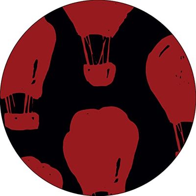 Bonateks, Runt digitalt tryckt musmatta, halkfri undersida, för kontor och hem, diameter: 22 cm