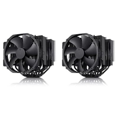 Noctua NH-D15 chromax.black, Dissipatore a Doppia Torre per CPU (140 mm, Nero) (Confezione da 2)