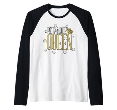 Palla da bocce divertente da donna con giocatore di petanque Maglia con Maniche Raglan