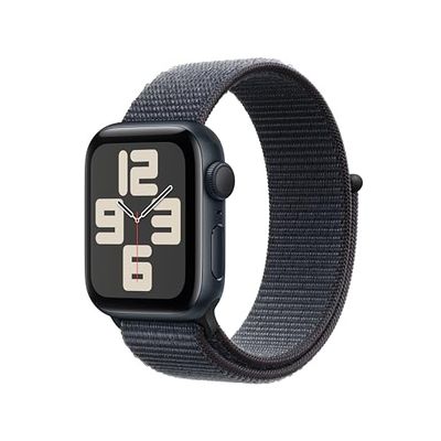 Apple Watch SE (2ª gen.) GPS 40 mm Smartwatch con cassa in alluminio Mezzanotte e cinturino Sport Loop Inchiostro. Tracker per fitness e sonno, app Battito, Rilevamento incidenti, Carbon Neutral