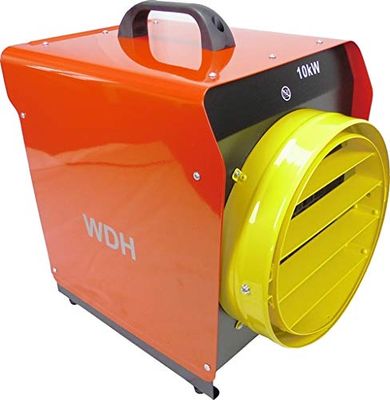 Aktobis Hoogspanningsluchtverhitter WDH-BGP10S (400V / 16A) met slangaansluiting (Ø 30 cm) en een verwarmingscapaciteit van 10.000 watt (10 kW) !