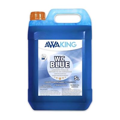 AWAKING Liquido WC Quimico Blue 5L | liquido wc quimico caravana con acción desodorizante azul | Para wc portatil, autocaravana y camper | Uso fácil y duradero