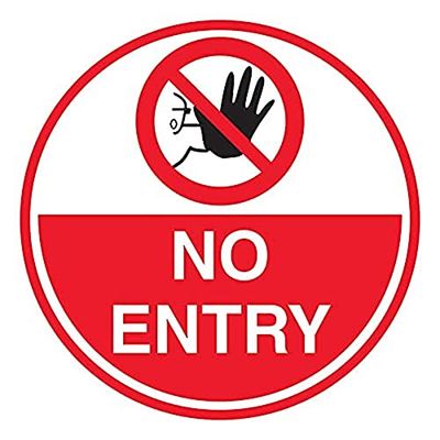 Geen toegang - 300x300mm - Zelfklevende vloersticker