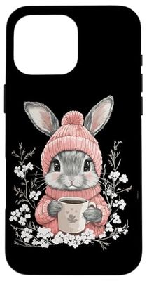 Coniglio Ragazze Vestiti Caffè Ragazzi Decorazioni Bambini Custodia per iPhone 16 Pro Max