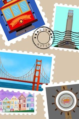 San Francisco Postage Travel themed notebook 6x9