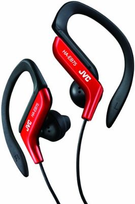 JVC HAEB75R Sports Clip Headphone, Red