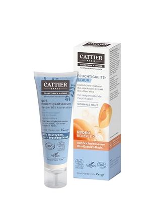 CATTIER PARIS SOS fuktighetsserum – certifierad naturkosmetik – med naturlig hyaluron – 20 ml