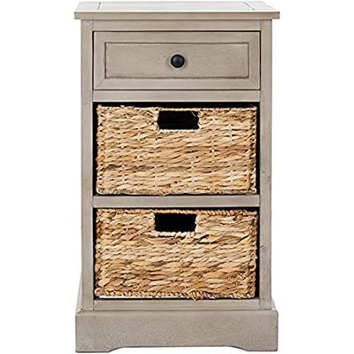 Safavieh EUH5700B Christina Table d'Appoint Pin Affligé Noir 38 x 33 x 68,58 cm