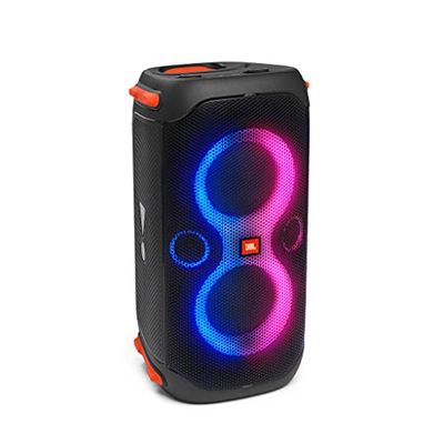 JBL PartyBox 110 Speaker Wireless Bluetooth Portatile con Effetti di Luce, Cassa Altoparlante Impermeabile IPX4 per Microfono e Chitarra, USB, fino a 12 h di Autonomia, Nero