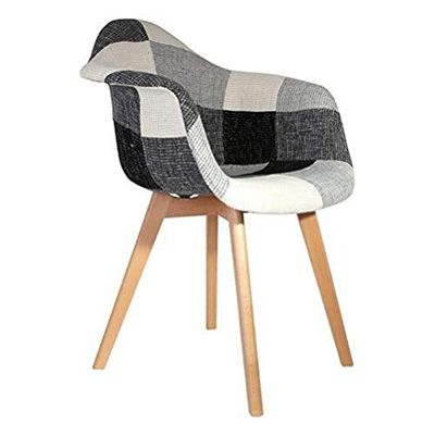 SILLA BUTACA PATC. GRIS-BLANCO