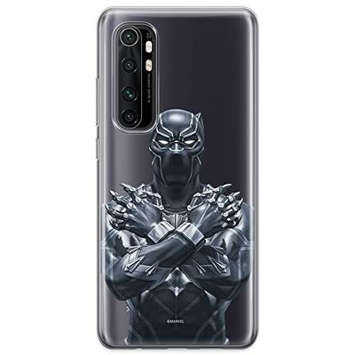 ERT GROUP mobiel telefoonhoesje voor Xiaomi MI NOTE 10 Lite origineel en officieel erkend Marvel patroon Black Panther 012 optimaal aangepast aan de vorm van de mobiele telefoon, gedeeltelijk bedrukt