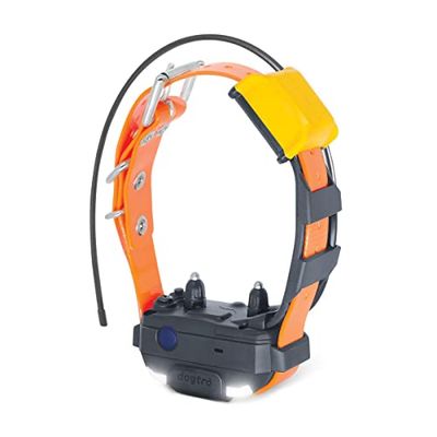 Dogtra Pathfinder 2 Mini Collier Supplémentaire de Repérage GPS et de Dressage Rechargeable Orange, Lumière LED, Étanche IPX9K, 100 Niveaux de Stimulation, Vibration et bip sonore, Portée 5 km