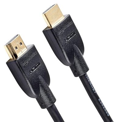 Amazon Basics Cabo HDMI 4K de 1,8 m, alta velocidade de 18 Gbps com Ethernet, 4K@60 Hz, 2160p, embalagem de 24, preto