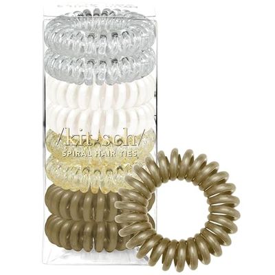 Kitsch Lot de 8 spirales pour cheveux blonds