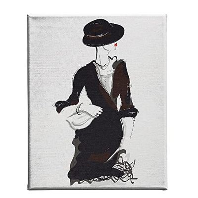 HOMEMANIA Quadro Woman - Ritratto - per Soggiorno, Camera - Multicolore in Poliestere, Legno, 45 x 3 x 70 cm
