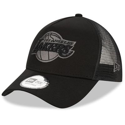 New Era Los Angeles Lakers NBA BOB Team Logo Czarny Regulowana A-Frame Czapka Truckerka - One-Size