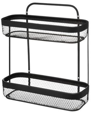 FORNOR 16144 ÉTAGÈRE Noire Bora 30.7 x 12 x 34.5