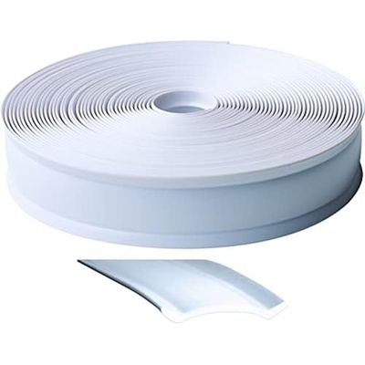 RV Designer E530, Narrow Vinyl Insert Trim, 3/4 inch Wide, 50 foot Roll, White