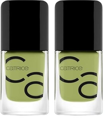 Catrice CATRICE ICONAILS Gel Lacquer, N° 176, verde, lucido, senza acetone, vegano, senza particelle di microplastica, senza conservanti, confezione da 2 (10,5 ml)