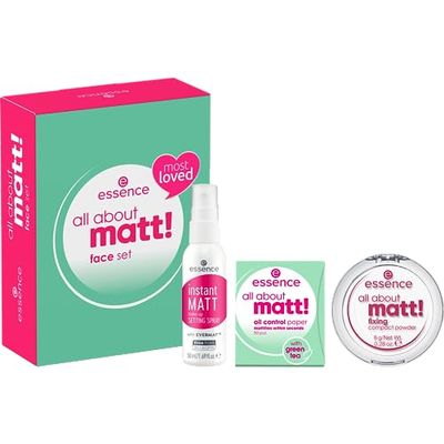 Esence all about matt! face set, set de maquillaje, sin acetona, vegano, sin micropartículas de plástico, sin alcohol, 1 unidad (3 unidades)