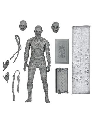 NECA Universal Monsters Ultime Momie Action Chiffre, 7-Pouce Hauteur, Noire/Blanche