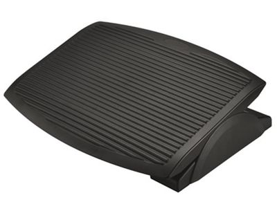 Q-Connect 936149 Repose-pieds Polystyrène Ergonomique Confort Support Inclinaison Ajustable 450 x 115 x 340 mm Noir