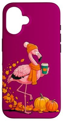 Automne Flamant Rose Pumpkin Spice Ambiance Festivités Coque pour iPhone 16