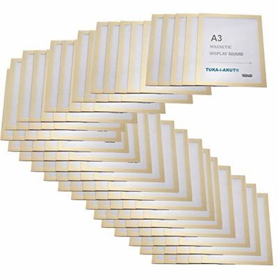 TUKA-i-AKUT 100x A3 Magnetyczna ramka wyświetlania, klej na znak znaku, magnetyczna kieszeń na ramkę informacyjną, uchwyt na plakat, torba 100 kolorów złota, TKD8400-A3-100x