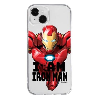 ERT GROUP mobiltelefonfodral för Apple Iphone 14 PLUS originalt och officiellt licensierat Marvel mönster Iron Man 029 optimalt anpassad till formen på mobiltelefonen, gedeeltelijk transparant
