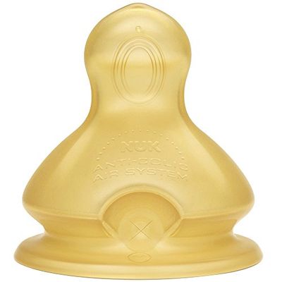 NUK First Choice + latex drinkzuiger, voor een natuurlijk drinkgevoel, pijnvriendelijke vorm, maat 2, vanaf 6-18 maanden, 2 stuks M für Milch