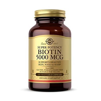 Solgar Biotin 5000 μg Vegetable Capsules - Pack of 100