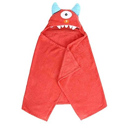 Helio Ferretti Bambini Monster Asciugamano, Rosso, Cotone, One Size