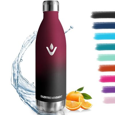 Thermal Bottle, 18/8 Stainless Steel Thermal Bottle – 1000 ml – BPA Free Gym Bottle, Vacuum Insulated, Thermal Bottles, Leakproof, Thermos Water Bottle for School, Sports, Camping
